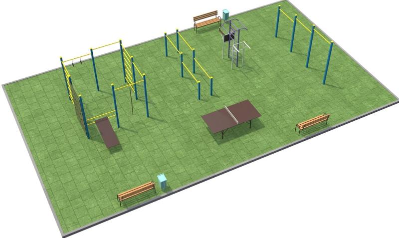 Проект спортплощадки 170 метров в Туле в Туле Проект спортплощадки 170 метров в Туле в Туле