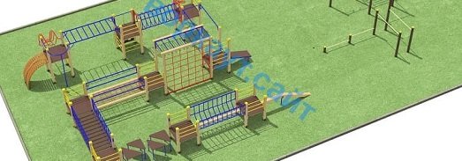 Проект спортплощадки с полосой препятствий в Туле
