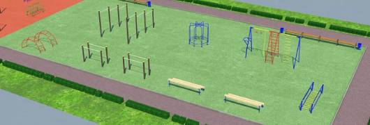 Проект детско-спортивной площадки для школы - детсада в Туле