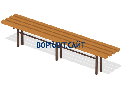 Двухметровая лавочка без спинки 2 м МАФ 1602 в Туле
