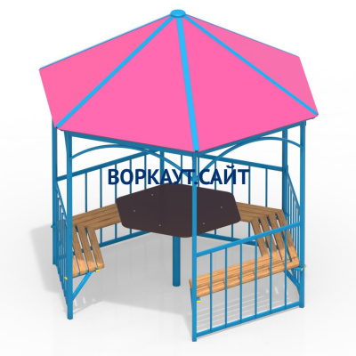 Беседка со столом и лавками МАФ 4121 в Туле