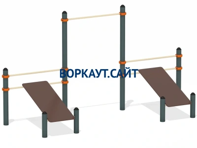 Воркаут с турником и двойной скамьей для пресса ВС-28 в Туле