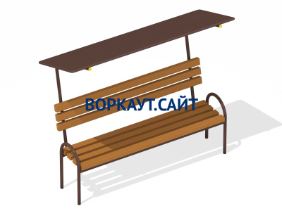 Лавочка под навесом МАФ 1607 в Туле