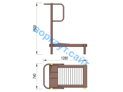 Уличный тренажер Беговая дорожка УТ 009 в Туле