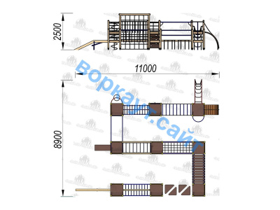 Детский спортивный комплекс Полоса препятствий ДСК 3116 в Туле