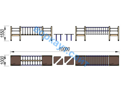 Детский спортивный комплекс Двойной мостик ДСК 3115 в Туле