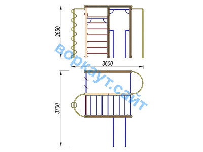 Детский спортивный комплекс Гимнастический ДСК 3107 в Туле