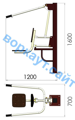 Уличный тренажер "Тяга сверху" УТ 001 в Туле