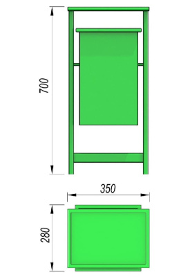 Урна с крышкой МАФ 1631 в Туле