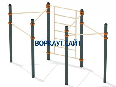 Воркаут турник разноуровневый с шведской стенкой ВС-25 в Туле