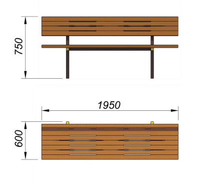 Диван уличный МАФ 1608 в Туле
