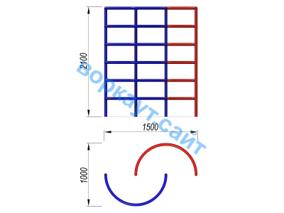 Шведская стенка полукруглая ДСК 3503 в Туле